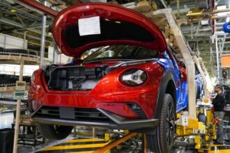 The Nissan car plant in Sunderland