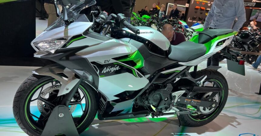 Closer look at Kawasaki’s new electric motorcycles, the Ninja e-1 and Z e-1