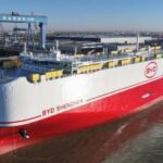 BYD Shenzhen, world's largest 9,200-car carrier, undocked in China