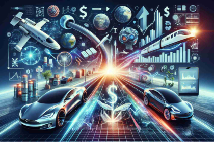 An illustrative, realistic high-definition image of an abstract concept representing the future of Tesla