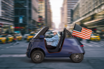 Roofless electric bubble car becomes "anti pickup truck" for US drivers