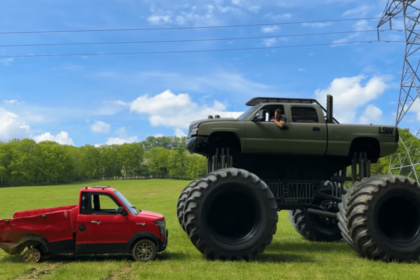 World's tiniest truck competes against largest in tug of war