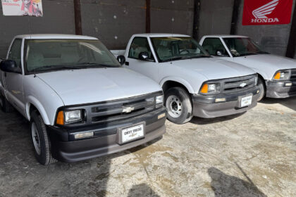 Three Chevy S10 Electric Trucks