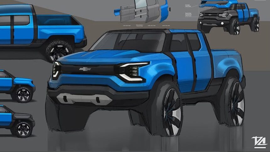 chevy electric truck sketch