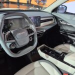 KGM held a new car presentation at its headquarters in Pyeongtaek, Gyeonggi Province on the 5th and unveiled its first electric pickup, the Musso EV. [Reporter Han Chang-ho]