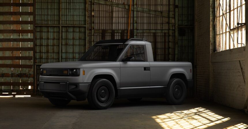 The $20,000 American-made electric pickup with no paint, no stereo, and no touchscreen