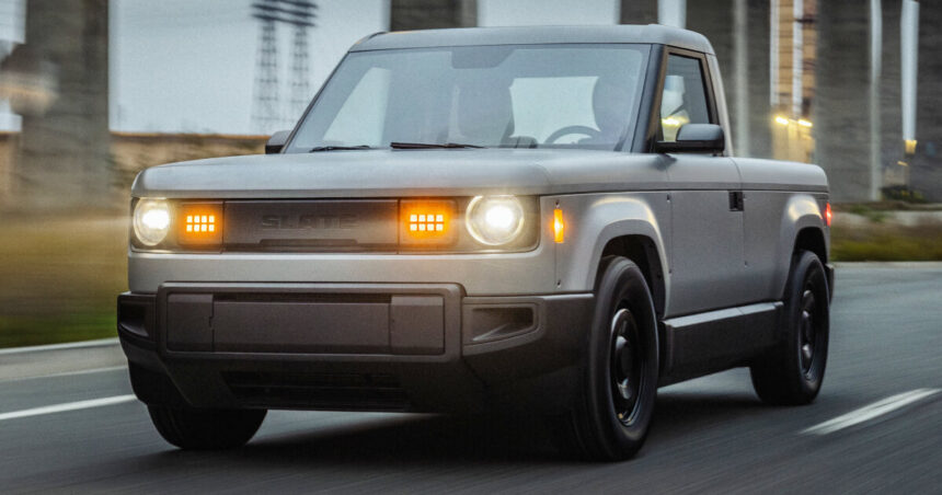 customizable electric pickup truck slate turns into SUV and more