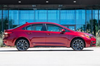 red 2023 Toyota Corolla Hybrid SE