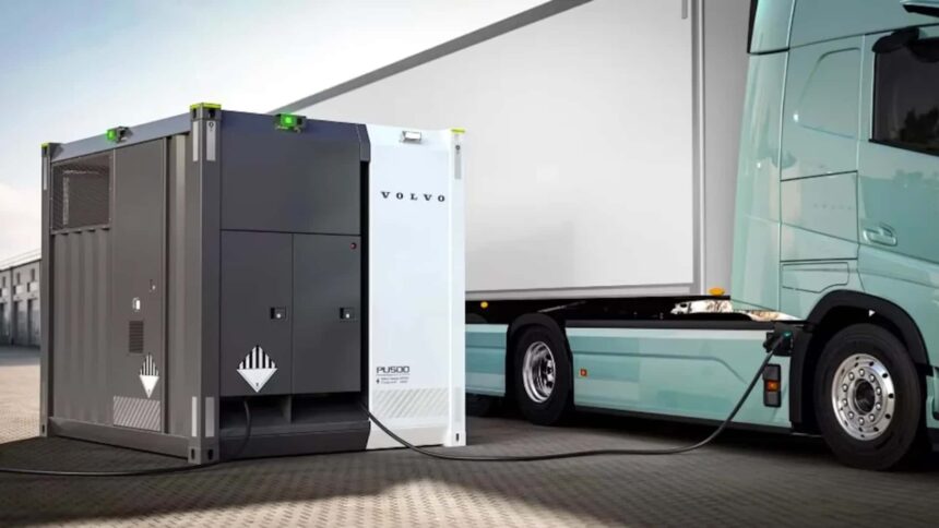 Volvo's Electric Storage System Can Recharge 20 EVs Per Day