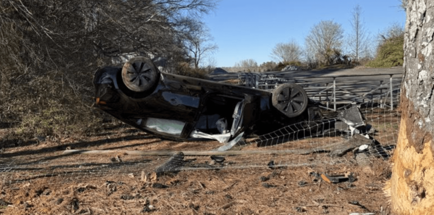 Tesla Full Self-Driving crash upside down hero