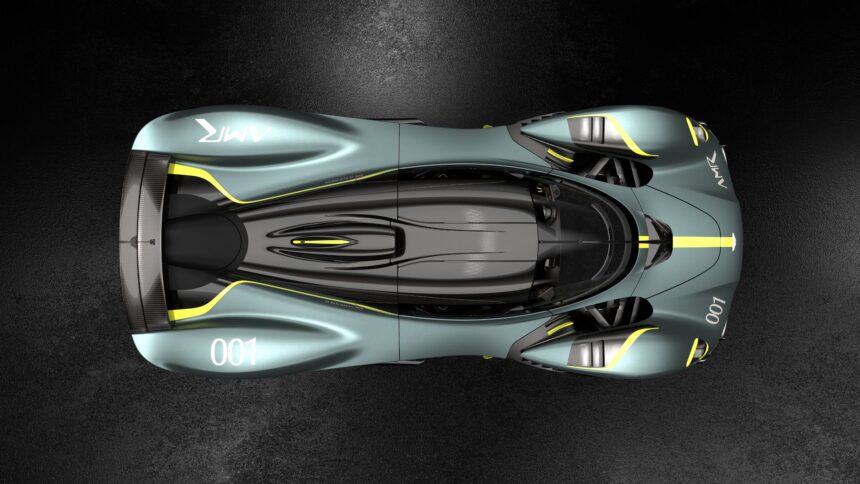 2022 Aston Martin Valkyrie in green color.