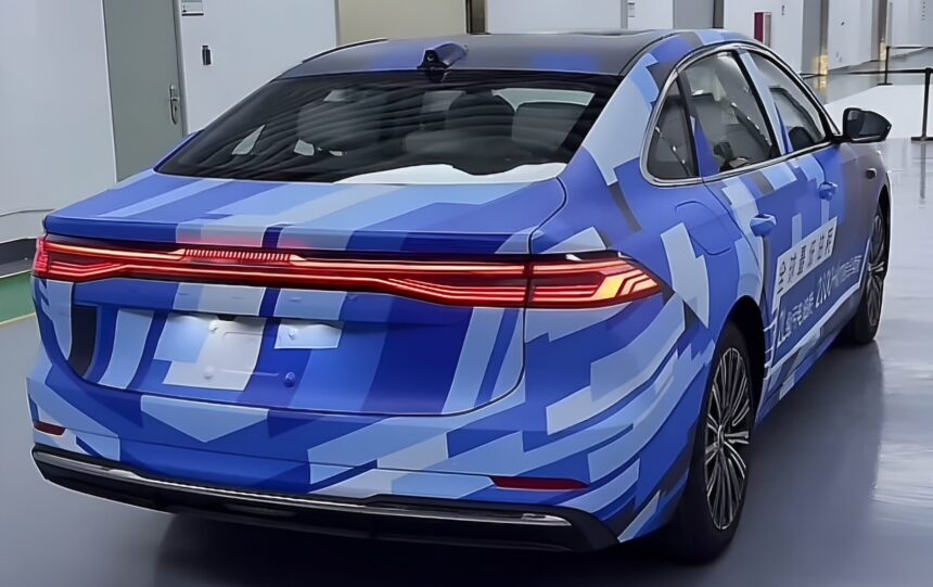 Spy shots reveal Geely's 2,100km hybrid sedan