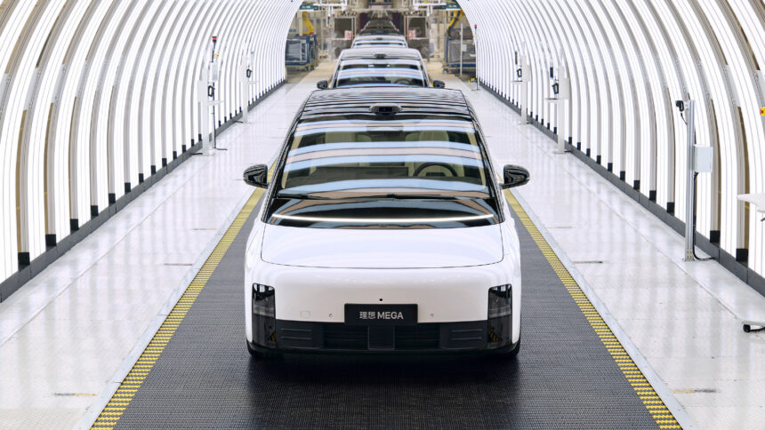 Li Auto will begin deliveries of the new Mega MPV variant to fix the recent sales dip